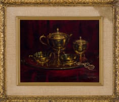 Henry John Dykman; Still Life with Copper Vessels