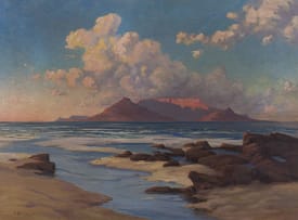 Allerley Glossop; Table Mountain from Robben Island