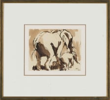 Hennie Niemann Jnr; Elephant Mother and Calf