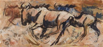 Hennie Niemann Jnr; Running Wildebeest