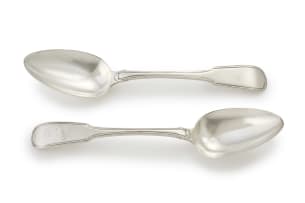 A pair of Cape silver spoons, Lawrence Twentyman, 1818-1837