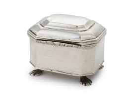 A Cape silver tea caddy, Johan Anton Bünning, c.1758-1793