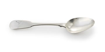 A Cape silver fiddle pattern teaspoon, maker unknown
