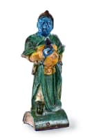 A Chinese ridge-tile figure representing Li Tieguai, Ming Dynasty, 1368–1644