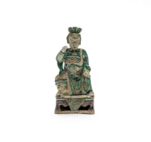 Chinese porcelain figure of Guandi, Ming dynasty, 1368–1644