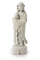 A Chinese Dehua figure of Guanyin, Ch'ing Dynasty, 17th or 18th century
