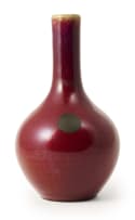 A ceramic vase, Sang de bœuf glaze, China, Qianlong Dynasty, 1736-1795