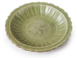 A Chinese celadon plate, Ming Dynasty, 1368-1644