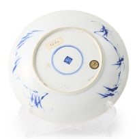 A Chinese blue and white porcelain saucer dish, Kangxi period, 1662-1722