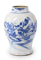 A Chinese blue and white porcelain vase, Kangxi period, 1662-1722