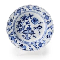 A part Dresden blue and white service, late 19th or early 20th century, fourteen