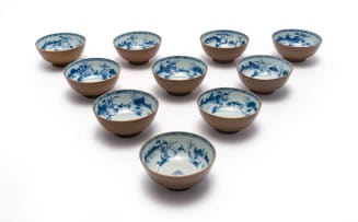 A set of ten Batavian porcelain bowls from the Nanking Cargo, c. 1750