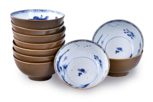 A set of Batavian porcelain bowls from the Nanking cargo, c. 1750