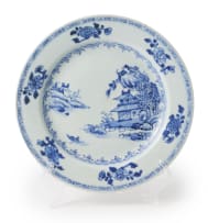 A set of ten Chinese export porcelain plates from the Nanking Cargo, painted with a boatman, c. 1750