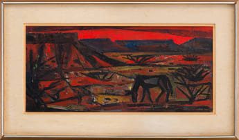 Maurice van Essche; Landscape with Donkey