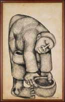 Meshu Mokitimi; Figure Lifting a Bowl