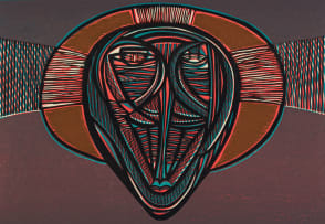 Cecil Skotnes; Mask, from Man's Gold portfolio