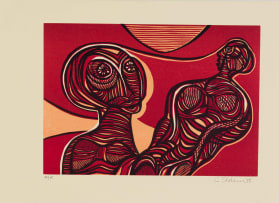 Cecil Skotnes; Couple in Red, from Man's Gold portfolio