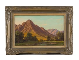 Tinus de Jongh; Mountainous Landscape with Trees