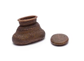 Unrecorded artist, Barotse People; Lidded basket