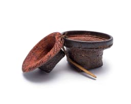 Unrecorded artist, Kuba Peoples; Fine Kuba lidded baskets, five