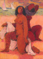 Eleanor Esmonde-White; Nude on the Beach