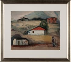 Pranas Domsaitis; Village Scene