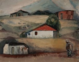 Pranas Domsaitis; Village Scene