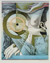 Armando Baldinelli; Abstract Landscape with Nude Figure