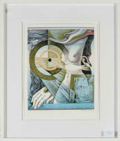 Armando Baldinelli; Abstract Landscape with Nude Figure