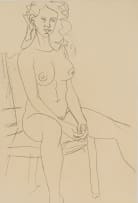 Douglas Portway; Seated Nude