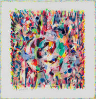 Hannatjie van der Wat; Untitled (Abstract in Red and Yellow)