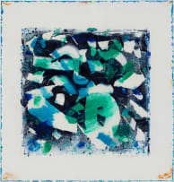 Hannatjie van der Wat; Untitled (Abstract in Blue and Green)
