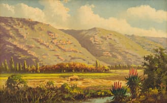 Edward Charles Moore; Landscape with Mountains in the Distance