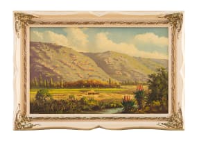 Edward Charles Moore; Landscape with Mountains in the Distance