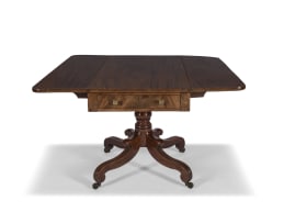 Regency mahogany pedestal Pembroke table, 19th century