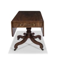 Regency mahogany pedestal Pembroke table, 19th century