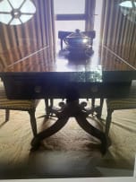 Regency mahogany pedestal Pembroke table, 19th century