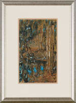 Sydney Carter; Blue Gum Trees alongside a Stream