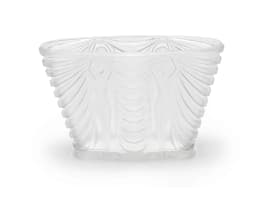 René Lalique; René Lalique 'Terpsichore' clear and frosted glass vase, No. 10-911, designed 1937