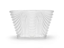 René Lalique; René Lalique 'Terpsichore' clear and frosted glass vase, No. 10-911, designed 1937