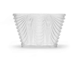 René Lalique; René Lalique 'Terpsichore' clear and frosted glass vase, No. 10-911, designed 1937