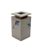 Tim Morris; Rectangular pot with floral motif