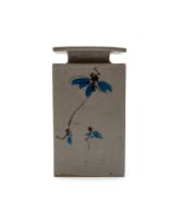 Tim Morris; Rectangular pot with floral motif