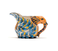 Ardmore Ceramic Studio; Jug with elephant and floral decoration