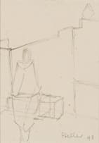 Alexis Preller; Figure with Blanket, sketch