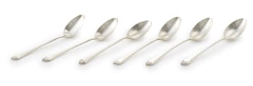 A set of six George VI silver coffee spoons, Elkington & Co Ltd, Birmingham, 1946