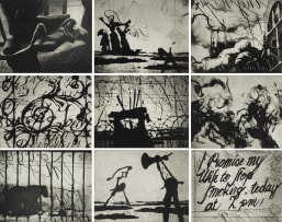 William Kentridge; Zeno Writing, nine