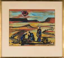 Maurice van Essche; Figures in a Landscape