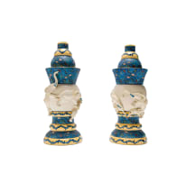 Ardmore Ceramic Studio; Lamp bases with elephant decoration, two